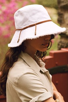 Straw Hat W/ Cotton Details