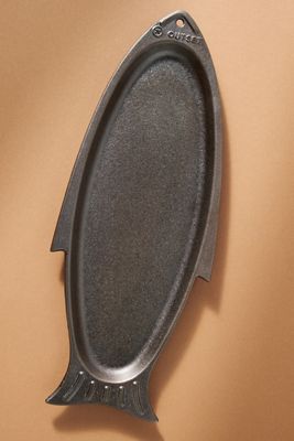 Outset Cast Iron Fish Grill & Serve Pan