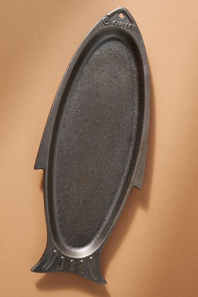 Cast Iron Fish Grill Pan Gray - Outset