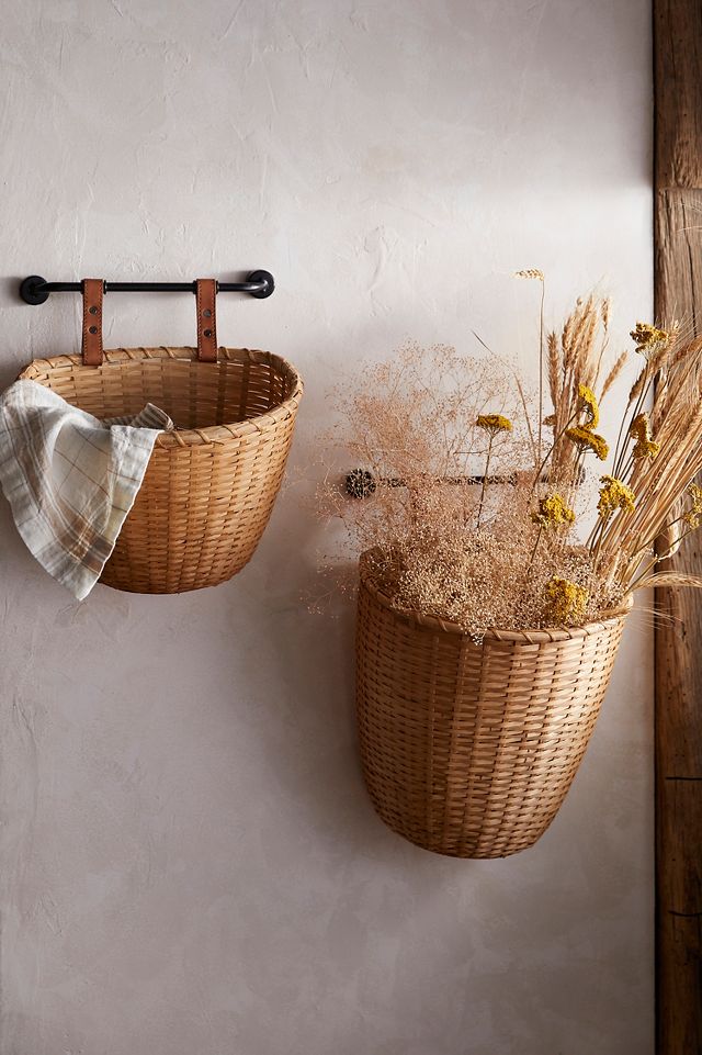 Hanging Wicker Baskets, Set of 2 | AnthroLiving