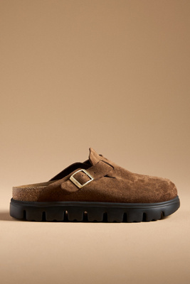 Birkenstock Boston Chunky Clogs In Brown