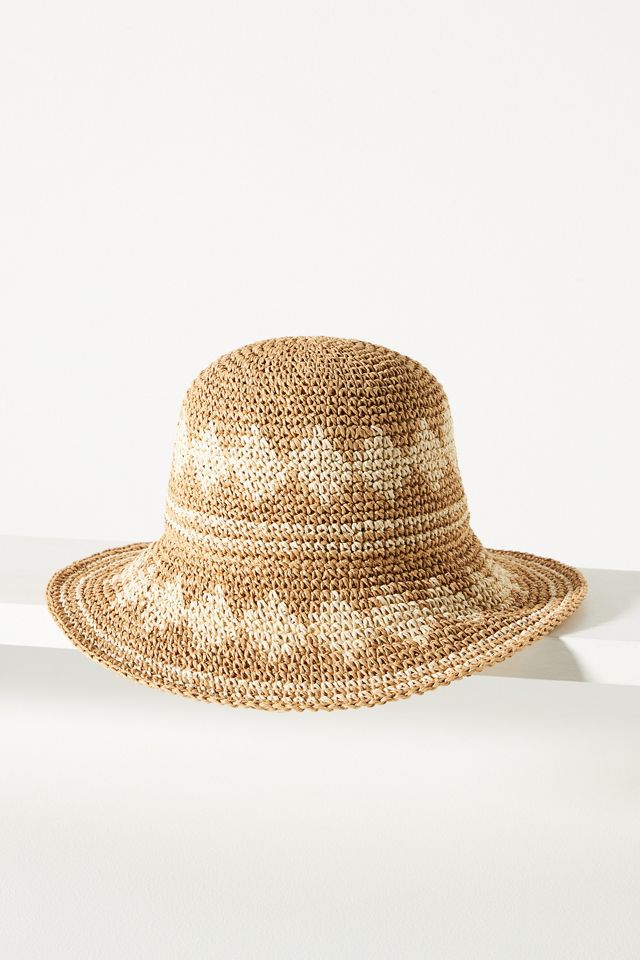 Printed Crochet Bucket Hat #1