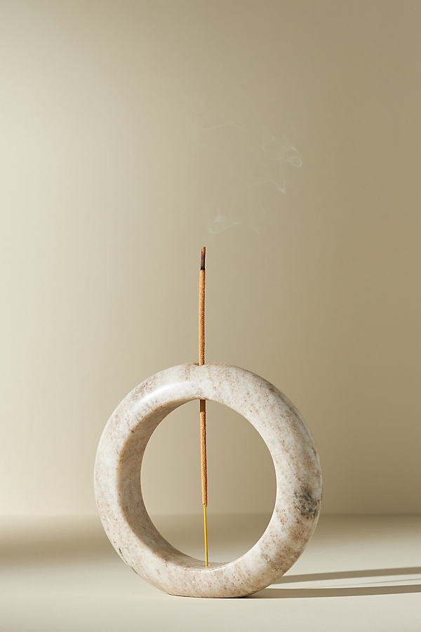 Anthropologie Marble Ring Incense Holder In Neutral