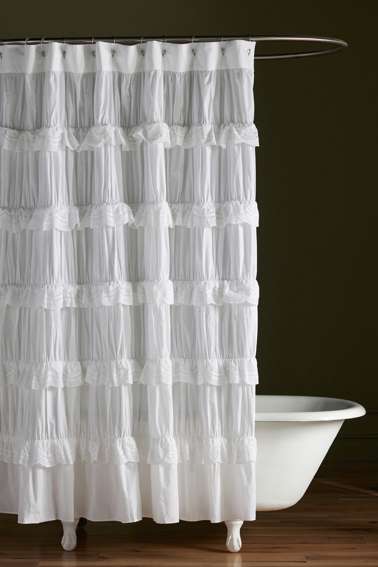 Astrid Cotton Ruffled Shower Curtain