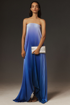Anthropologie ★ L'IDEE Bisous Pleated Ombre Maxi Dress L'IDÉE Bisous Strapless Pleated Ombre Maxi Dress | Anthropologie