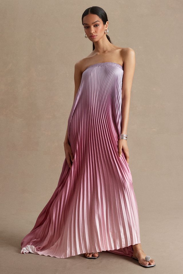 Strapless 2025 pleated dress