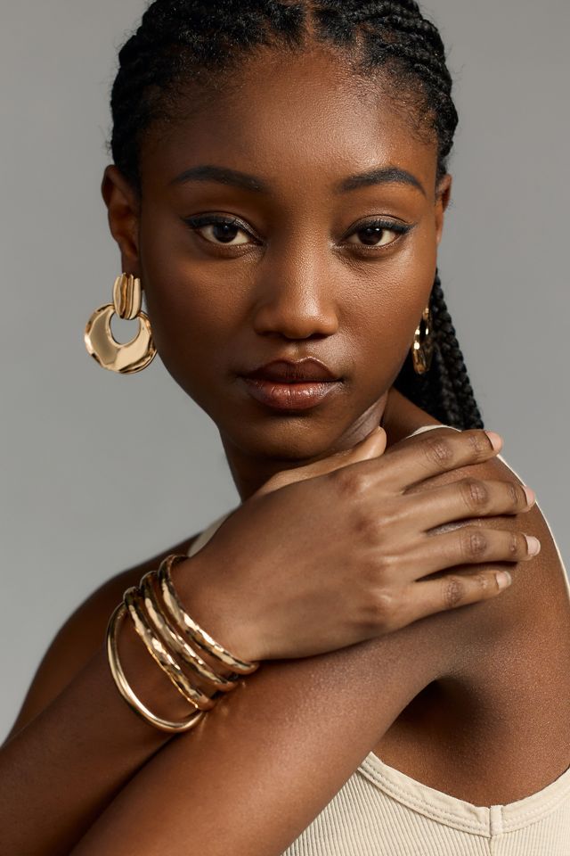 Grooved Drop Earrings #3