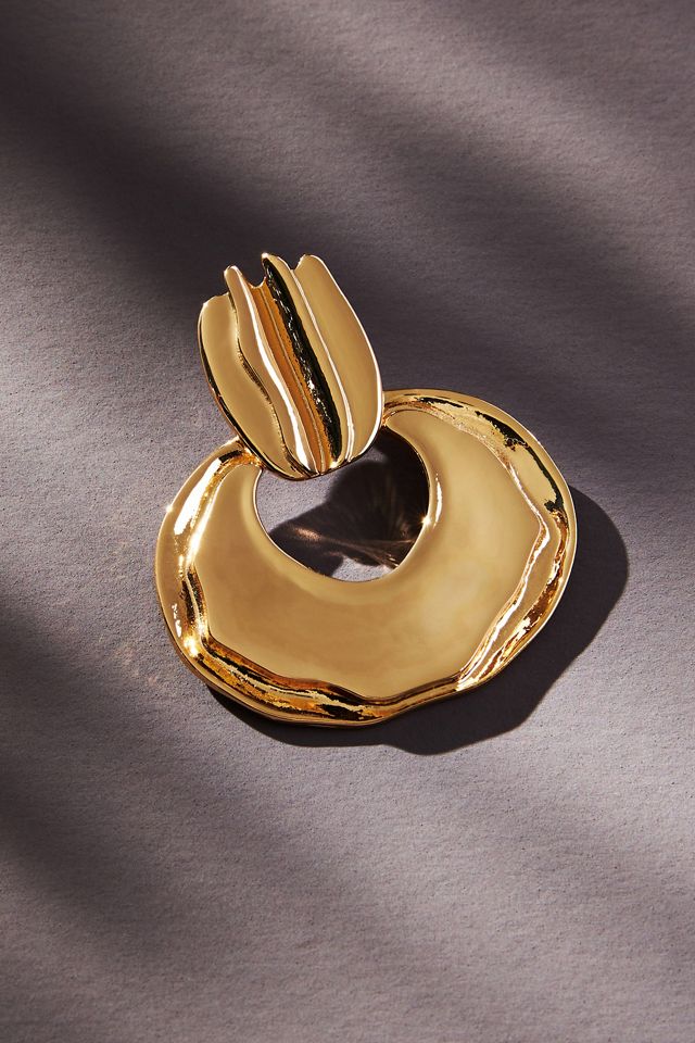 Grooved Drop Earrings #2