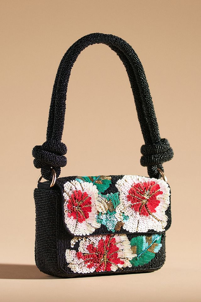 Embellished Beaded Knot Shoulder Bag | Anthropologie