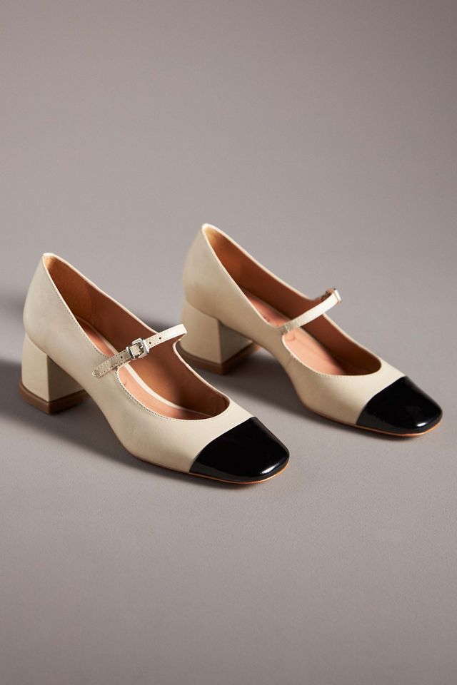 Vicenza Leather Colourblock Mary Janes Heels #1