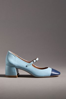 Shop Vicenza Colorblock Mary Jane Heels In Blue