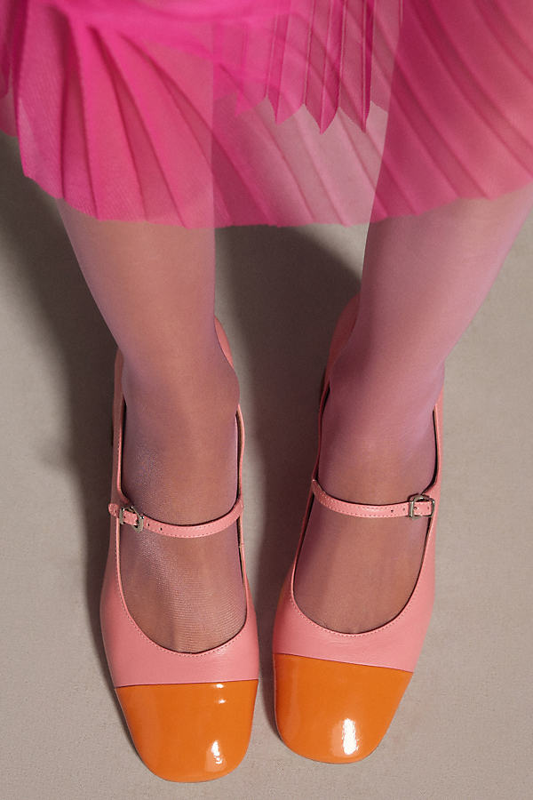Vicenza Colorblock Mary Jane Heels In Pink