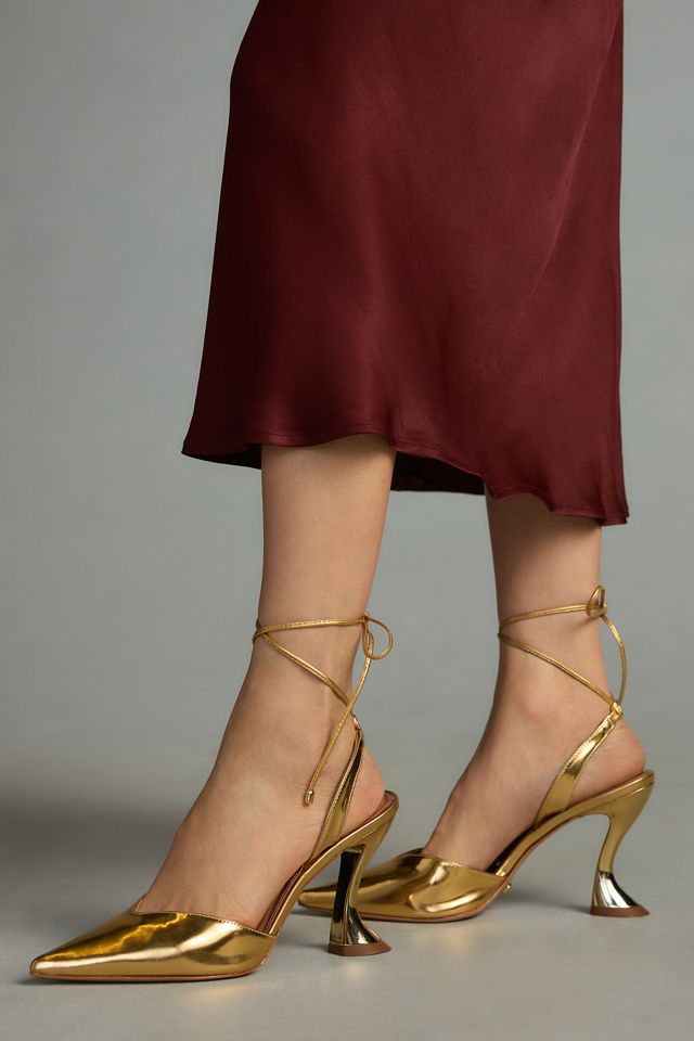 Vicenza Tie-Up Patent-Leather Pumps #1
