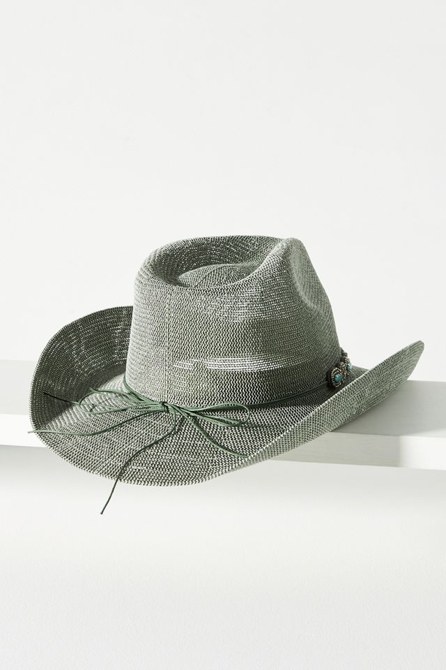 Beaded-Trim Cowboy Hat | Anthropologie display picture 1