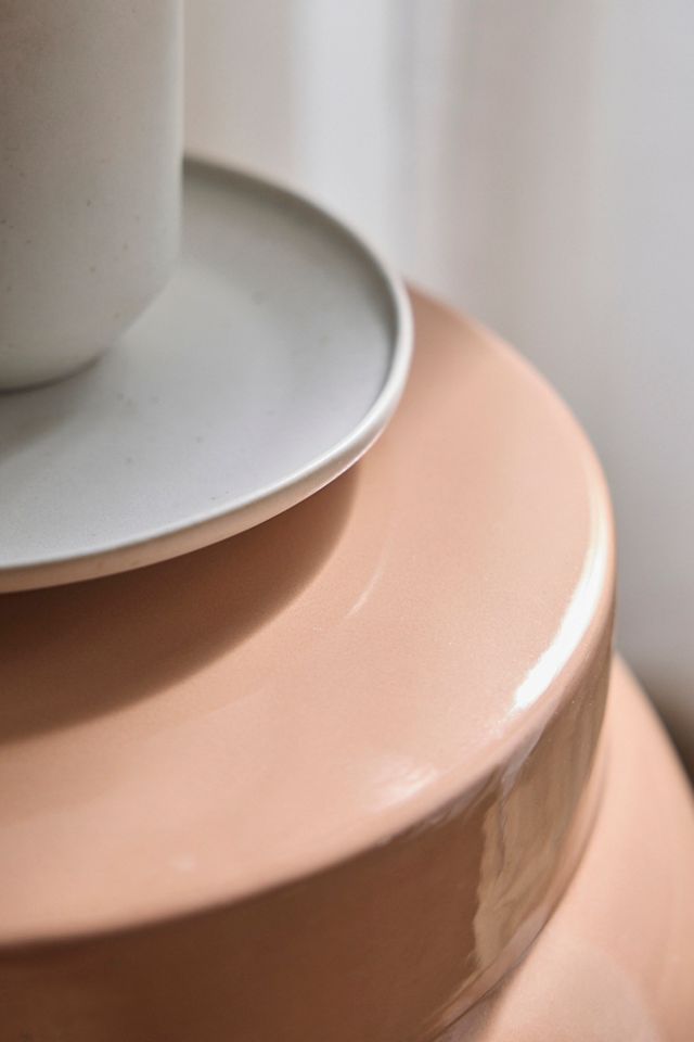 Stacked Bubble Ceramic Stool, Pink #1