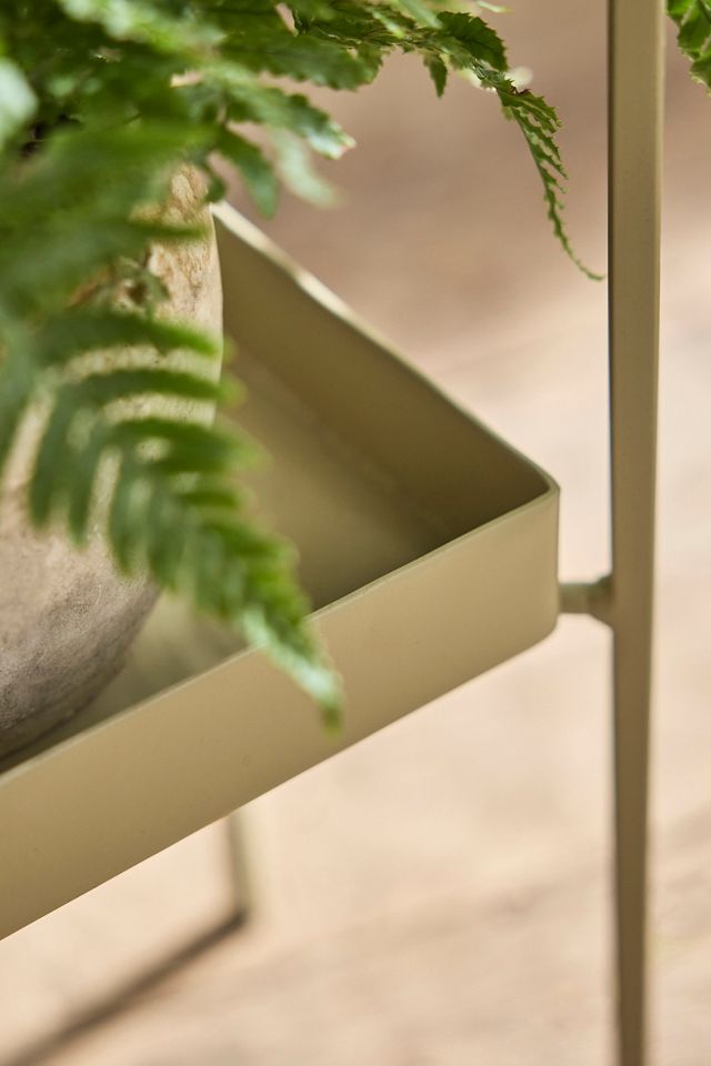 Two Tier Iron Plant Stand, Green #2
