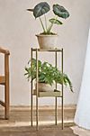 Two Tier Iron Plant Stand, Green