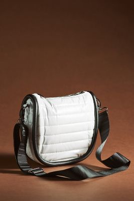 Think Royln Women's Nordic Quilted Crossbody Bag In White Patent