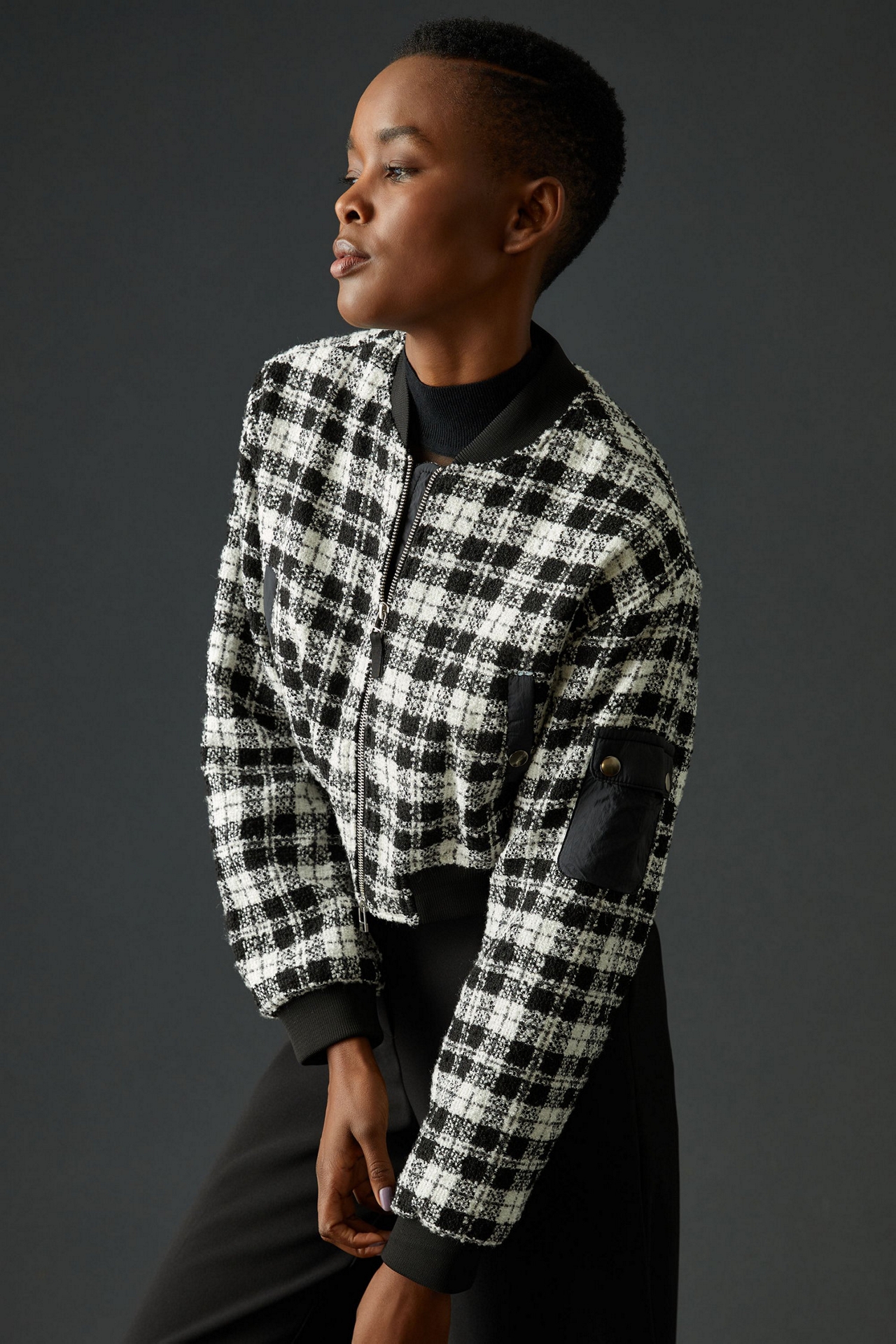 Maeve Plaid Tweed Jacket