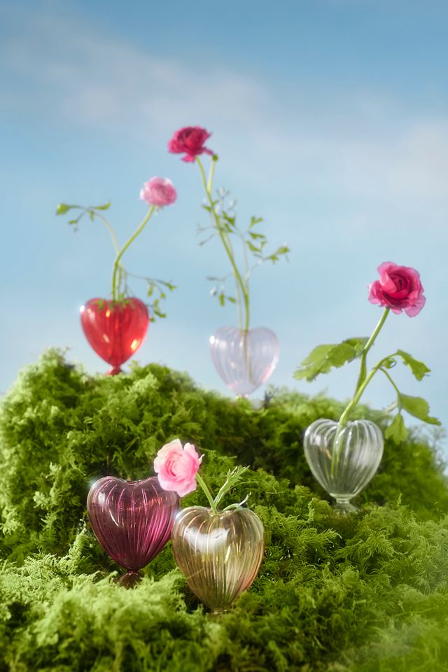 Glass Heart Bud Vase #1