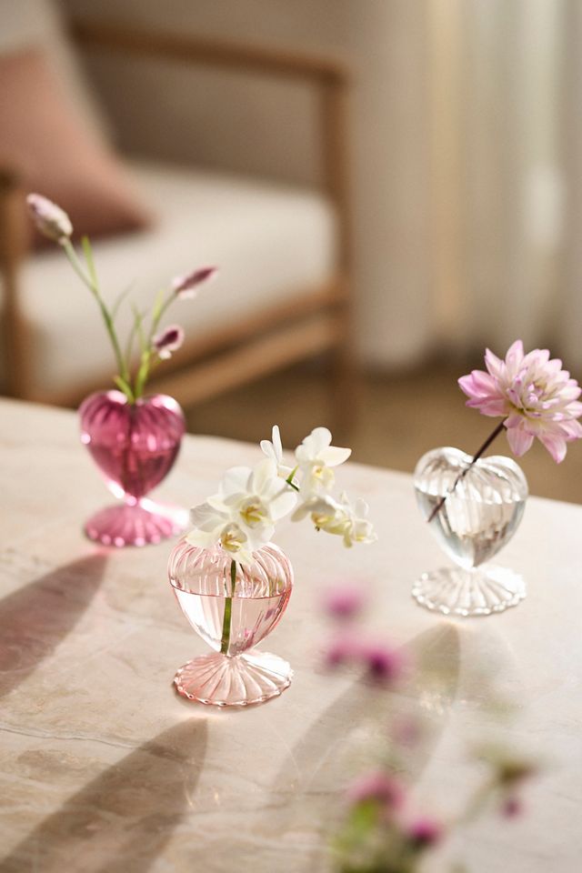 Glass Heart Bud Vase #1