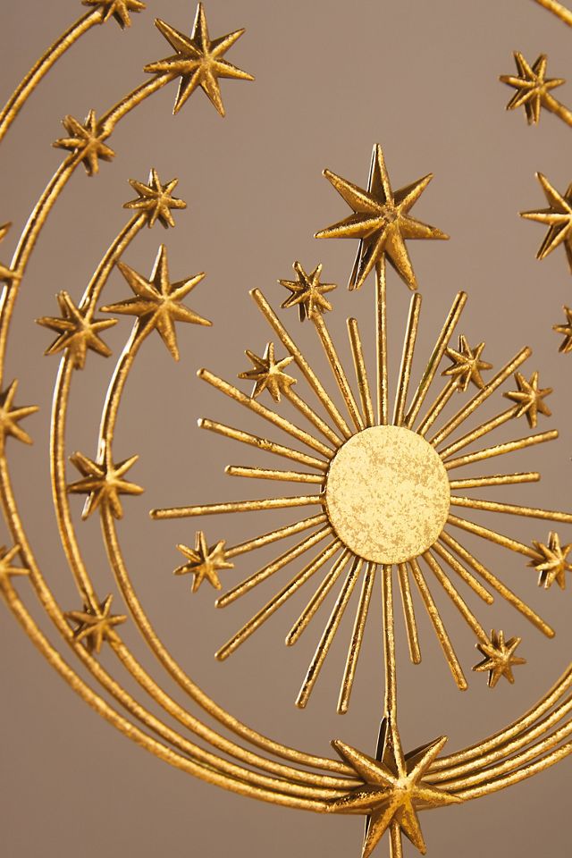 Hedy Celestial Gold Metal Tree Topper #1