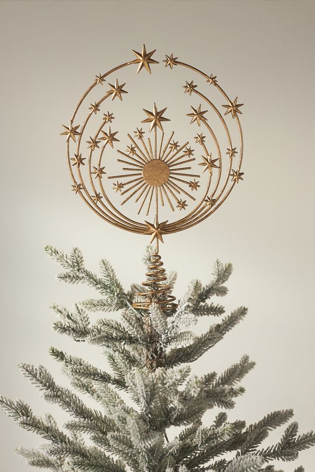 Hedy Celestial Gold Metal Tree Topper #2