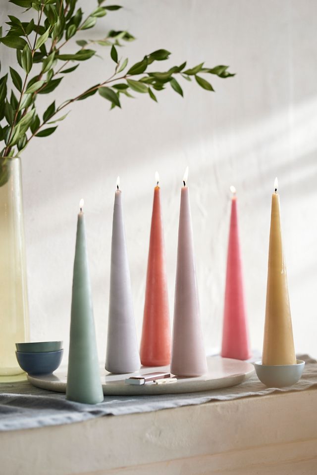 Cone Pillar Candle #1