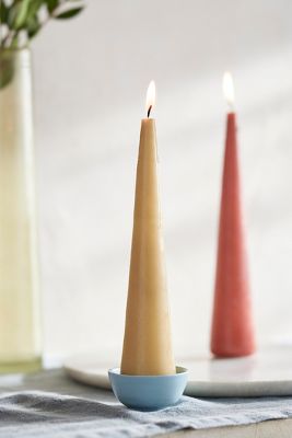 Terrain Cone Pillar Candle In Brown