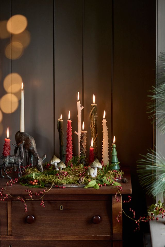 Evergreen Tree Pillar Candle #1