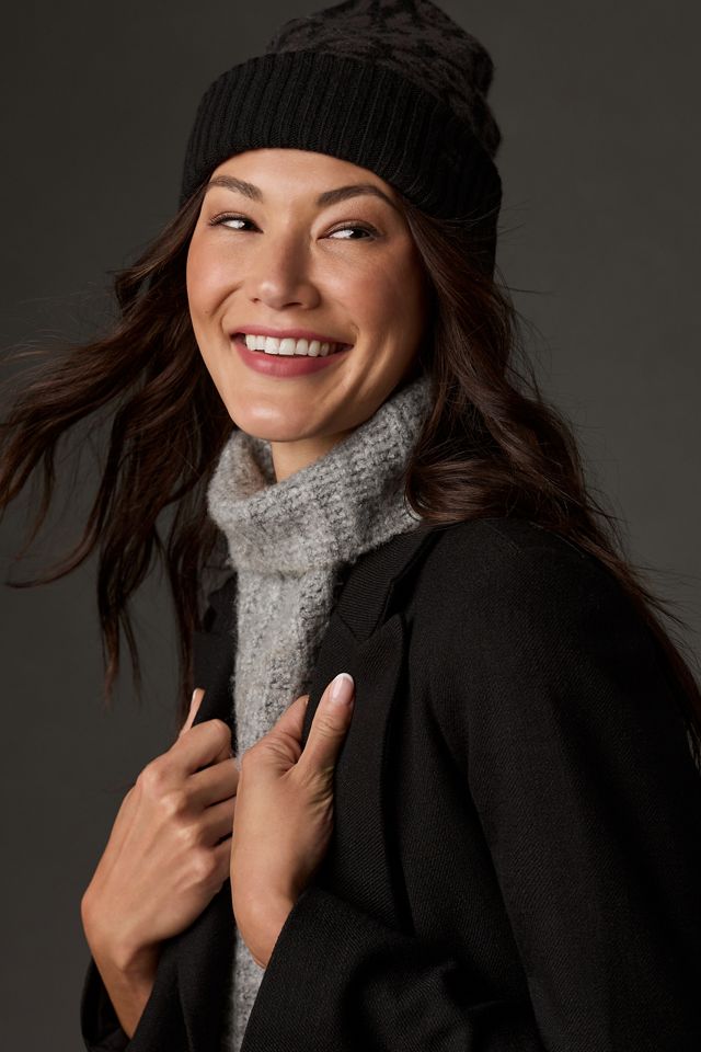 NWT ANTHRO Sweaty Betty Animal Jacquard Beanie Amazon.com: XYIYI Kids Soft Cheetah Knit Beanie Hat with  main image 2