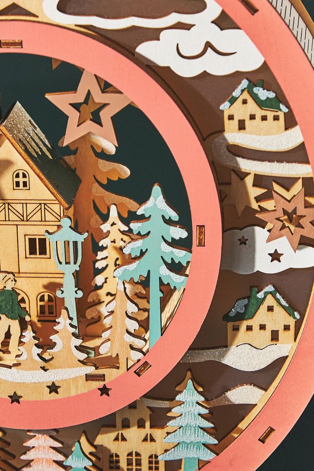 Noel Light-Up Wooden Christmas Model Diorama #3