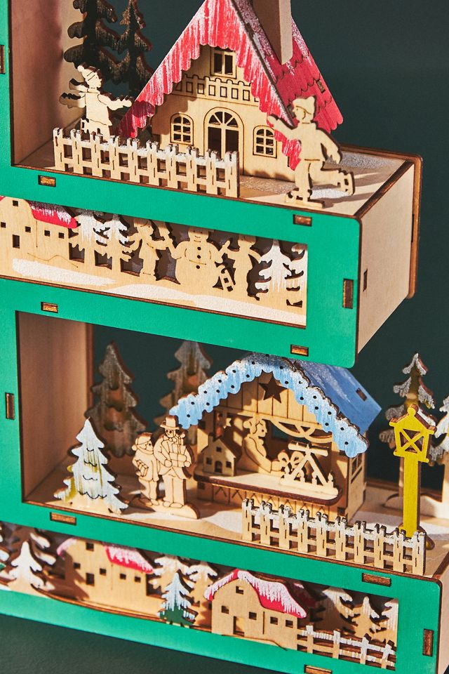 Noel Light-Up Wooden Christmas Model Diorama #4