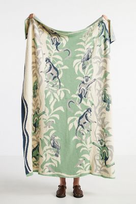 Sonnie Cotton Ladybug Knit Throw Blanket