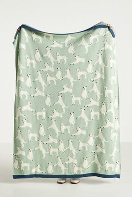 Sonnie Cotton Ladybug Knit Throw Blanket