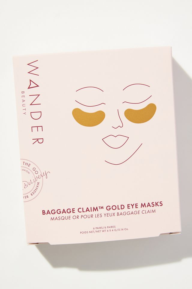 Wander Beauty Baggage Claim Gold Eye Masks in Box #1