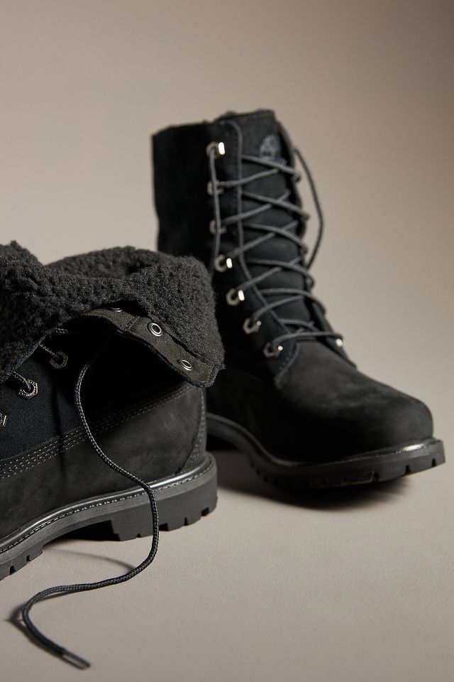 Timberland fold outlet down boots black