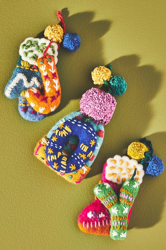 Ski Apres Felt Monogram Christmas Tree Decoration #1