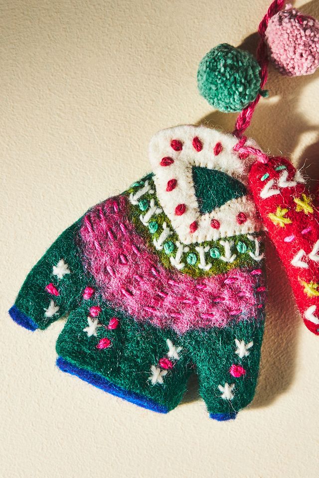 Ski Apres Felt Monogram Christmas Tree Decoration #2