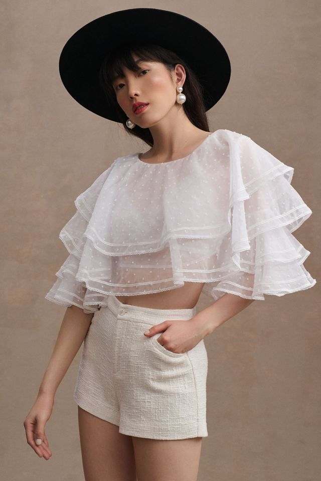 BHLDN Florence Tiered Bridal Topper #3