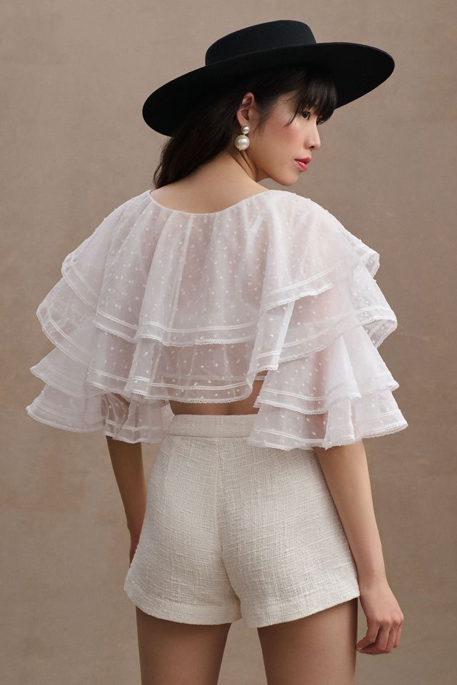 BHLDN Florence Tiered Bridal Topper #4