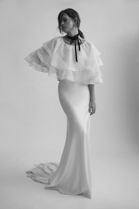 BHLDN Florence Tiered Bridal Topper