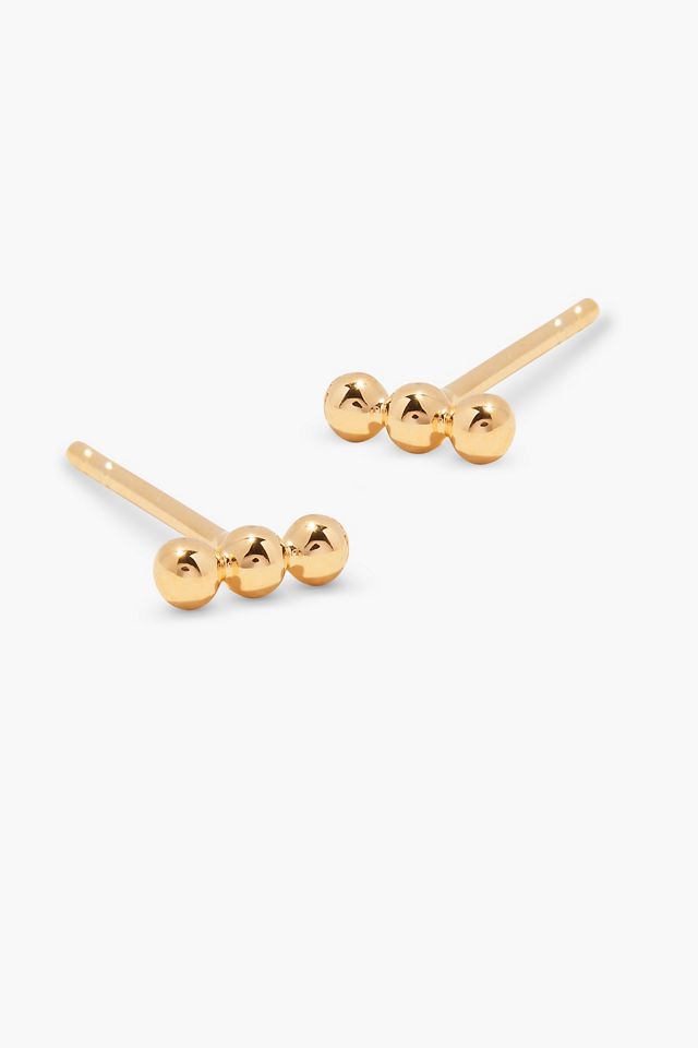 Brook & York Gold Vermeil Ball Bar Earrings #1