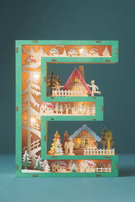 Wonderland Scene Monogram | Anthropologie