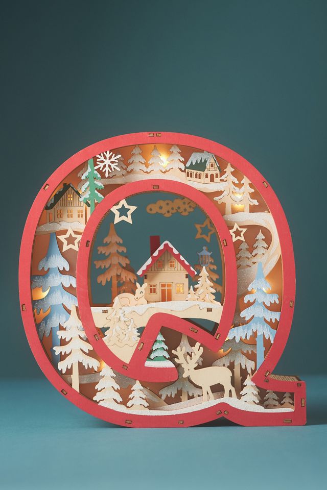 New Anthropologie winter wonderland selling K monogram decor home