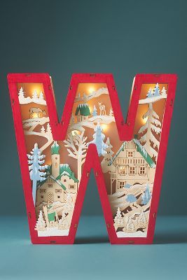 Anthropologie Wonderland Scene Monogram In Multi