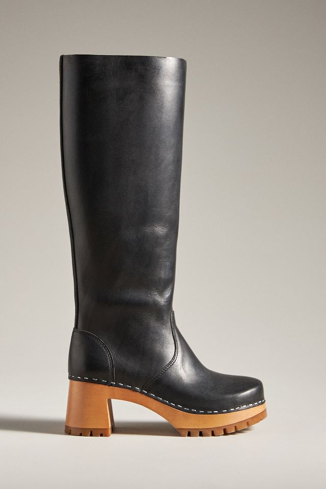 Plain knee clearance high boots