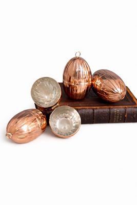 Coppermill Kitchen Vintage Inspired Fluted Egg Ornament Set