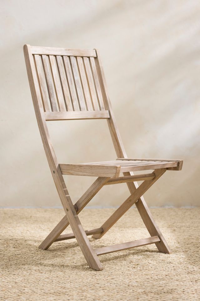 Folding Teak Side Chairs, Set of 2 #3