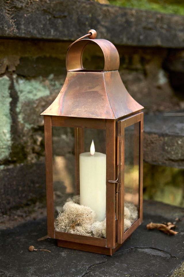 Copper lantern hot sale